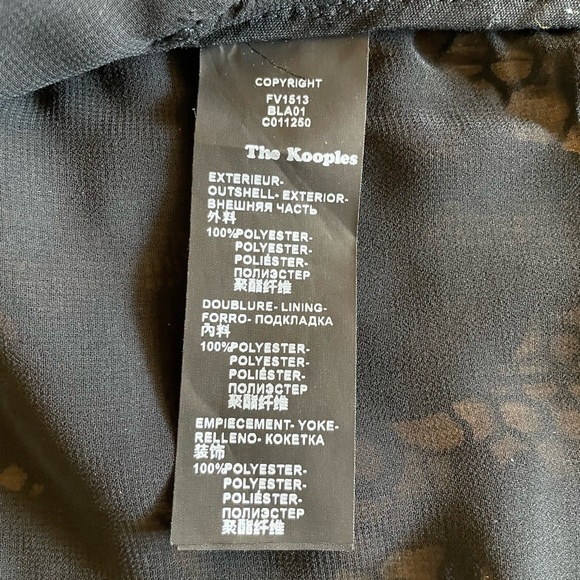 The Kooples Black Lace Cropped Blazer Leather Trim Size 36 - Picture 9 of 11